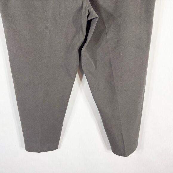 Eileen Fisher Large Pants Gray Crop Ankle Pull On Elastic Waist Mid Rise 1189 - Picture 6 of 8